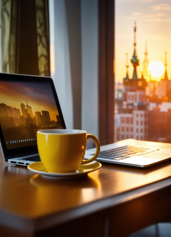 Tableware, Table, Furniture, Drinkware, Computer, Coffee Cup