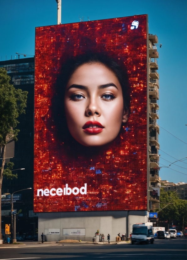 Lip, Photograph, Light, Architecture, Billboard, Sky