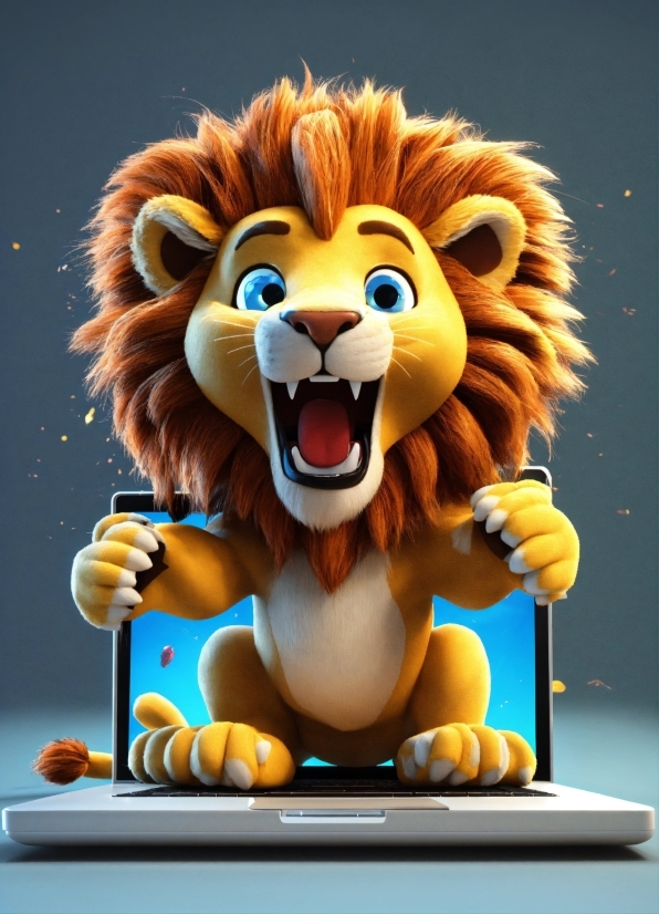 Orange, Cartoon, Lion, Big Cats, Felidae, Entertainment