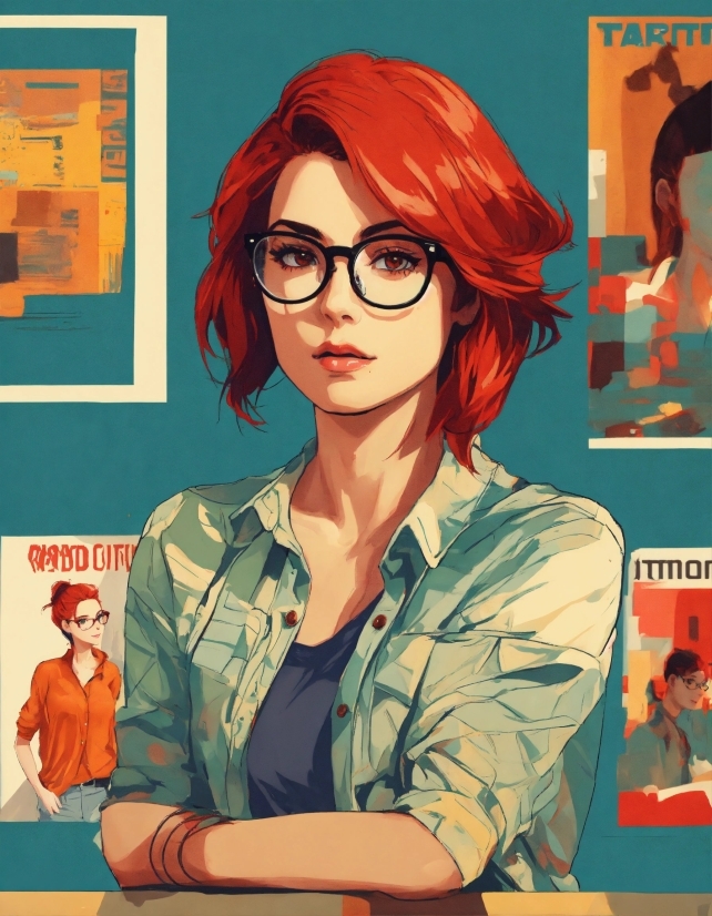 Glasses, Hairstyle, Vision Care, Cool, Cartoon, Eyewear