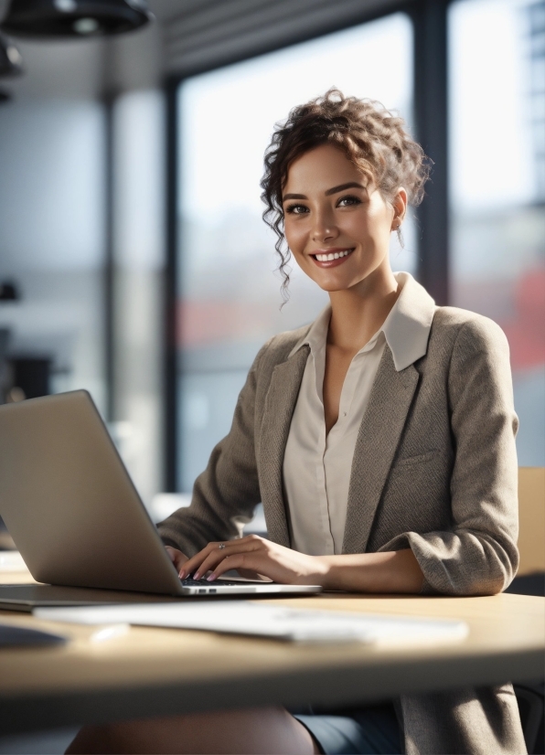 Smile, Computer, Laptop, Personal Computer, Table, Netbook