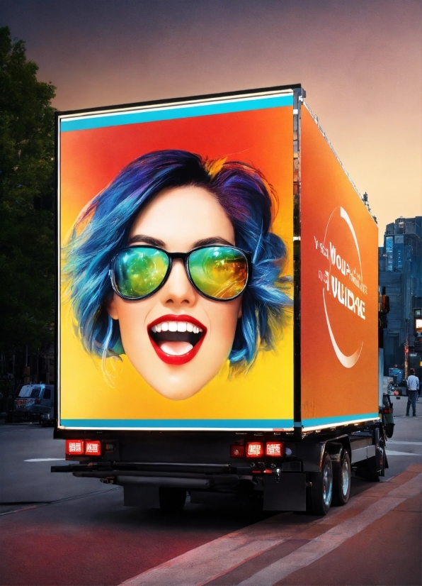 Smile, Vision Care, Sunglasses, Motor Vehicle, Eyewear, Truck