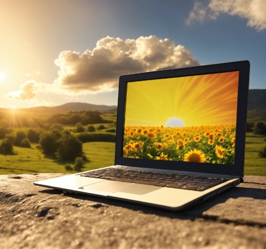 Cloud, Sky, Computer, Personal Computer, Plant, Daytime