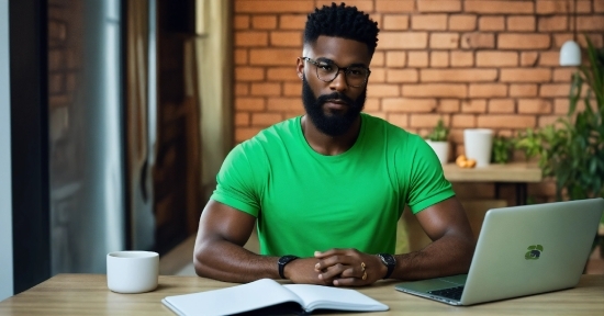 Glasses, Computer, Personal Computer, Watch, Table, Muscle