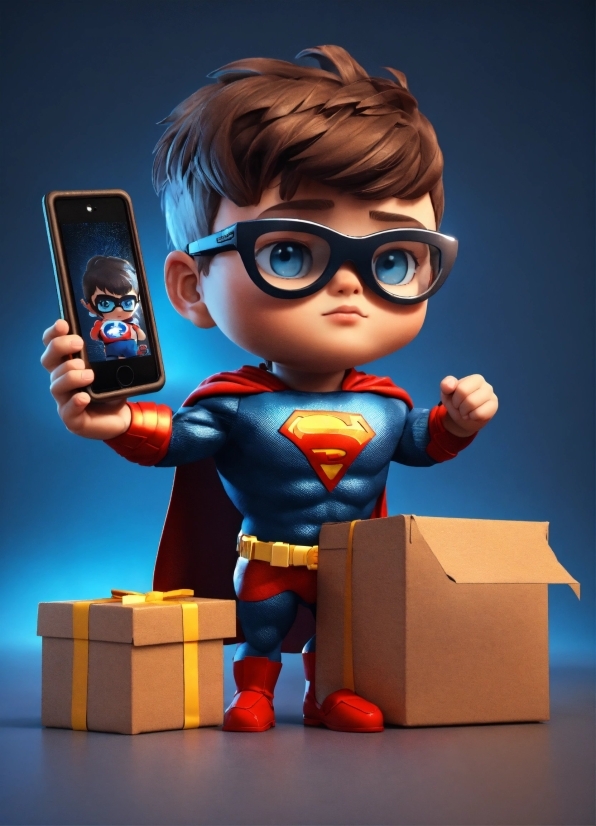 Cartoon, Gesture, Toy, Eyewear, Telephony, Fictional Character