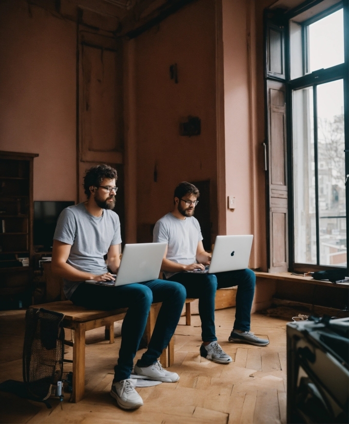 Computer, Jeans, Laptop, Personal Computer, Window, Leisure