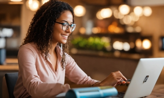 Glasses, Computer, Smile, Photograph, Personal Computer, Laptop