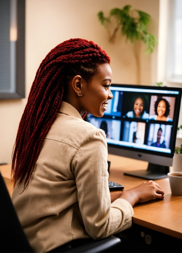 Cornrows, Personal Computer, Table, Computer, Hearing, Computer Monitor