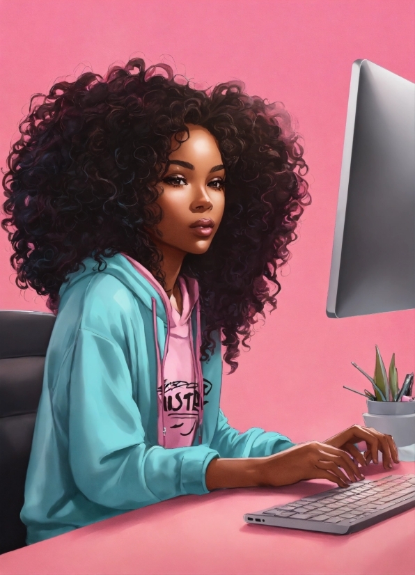 Jheri Curl, Personal Computer, Computer, Human, Fashion, Ringlet