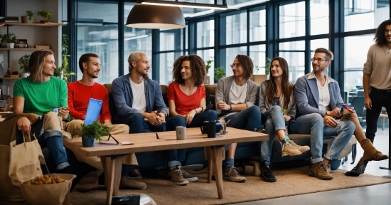 Footwear, Jeans, Shoe, Plant, Smile, Table