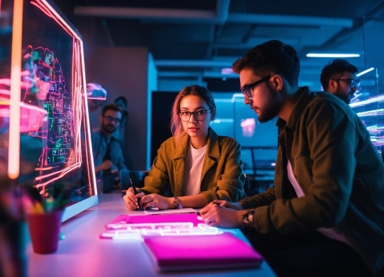 Glasses, Purple, Blue, Table, Entertainment, Coat