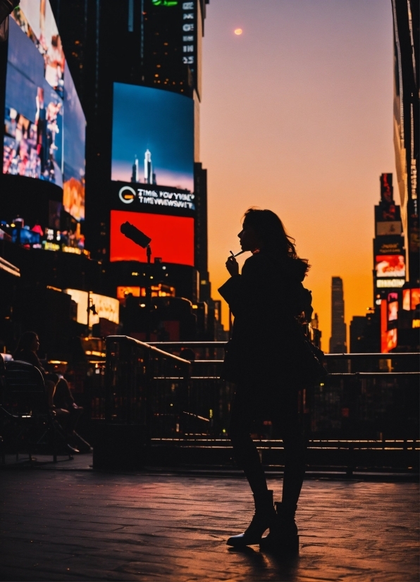 Building, Sky, Standing, City, Billboard, Event