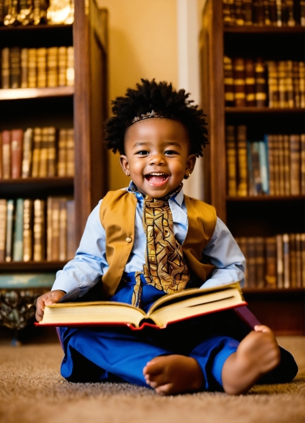 Smile, Eye, Bookcase, Shelf, Standing, Happy