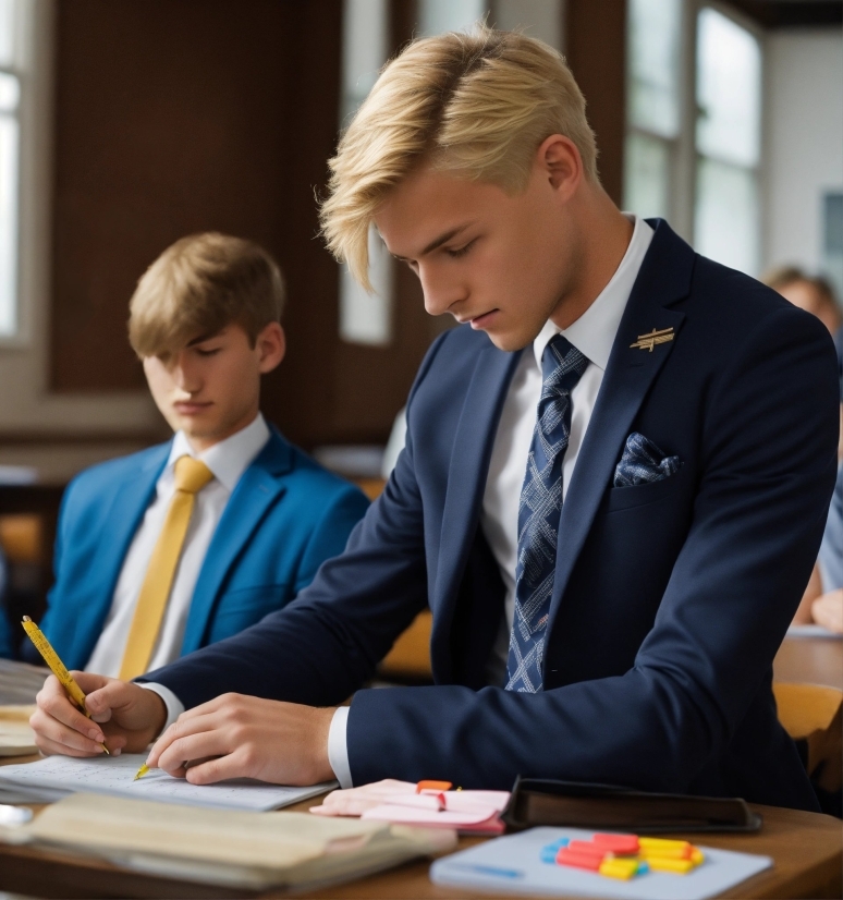 Table, Tie, Window, Suit, Blazer, White-collar Worker