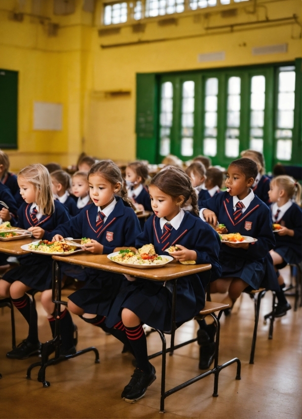 Furniture, School Uniform, Window, Chair, Academic Institution, Uniform