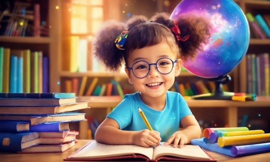 Glasses, Smile, Photograph, Book, Vision Care, Happy