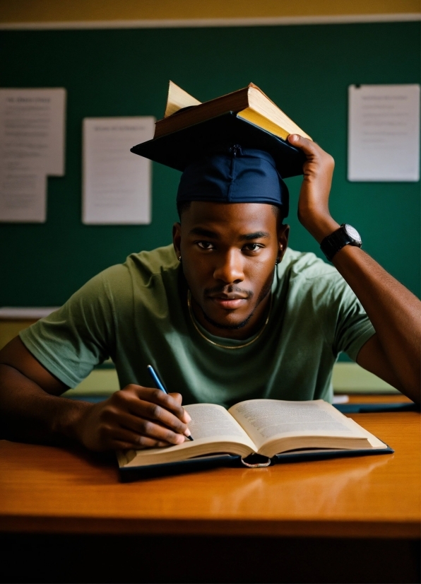 Table, Headgear, Desk, Mortarboard, Fun, Academic Institution