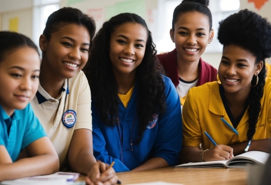 Smile, Shirt, Human, Happy, Yellow, School Uniform