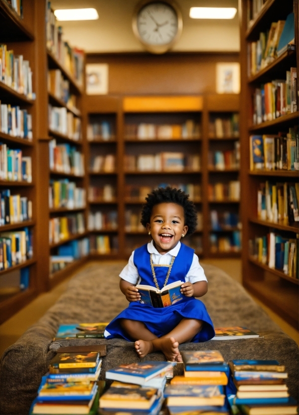 Smile, Bookcase, Shelf, Furniture, Book, Publication