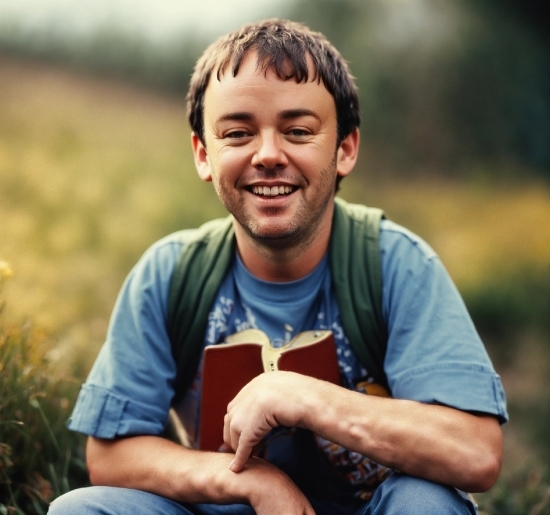 Clothing, Hair, Jeans, Smile, Head, Eye