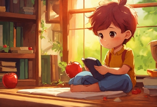 Cartoon, Toy, Wood, Plant, Hime Cut, Lap