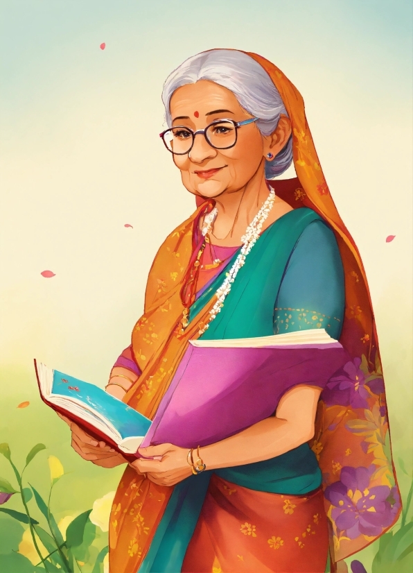 Glasses, Human Body, Smile, Happy, Art, Sari