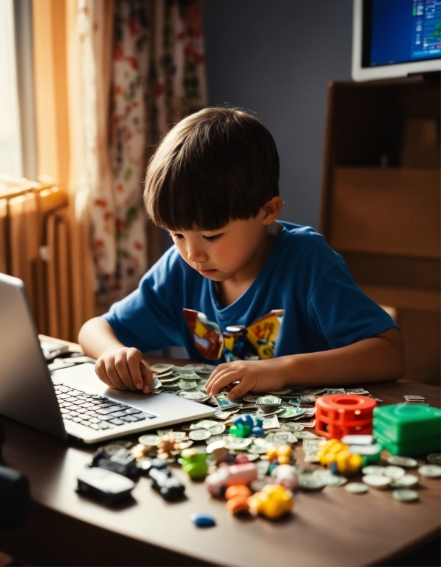 Table, Light, Laptop, Toy, Personal Computer, Computer