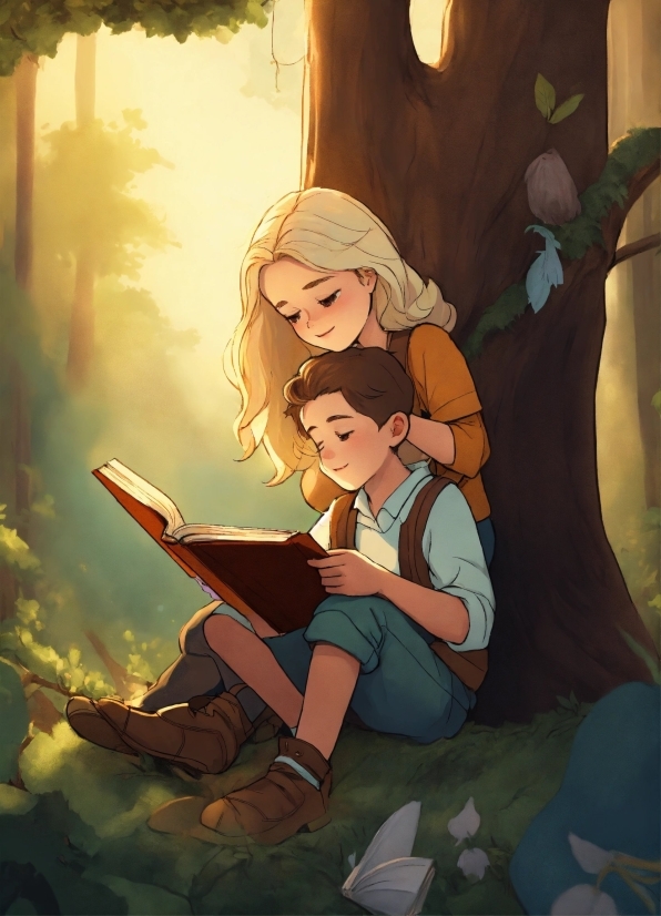 Cartoon, Happy, Art, Cg Artwork, Painting, Book