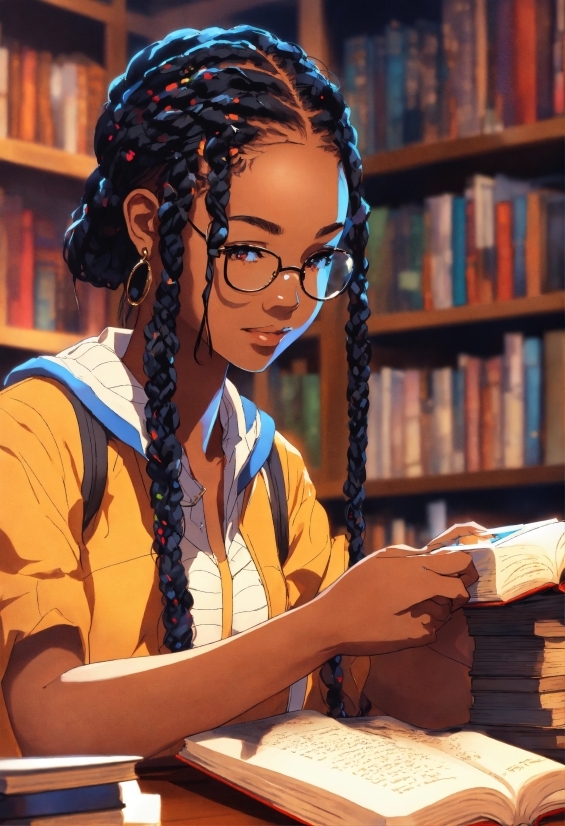 Bookcase, Shelf, Vision Care, Book, Cornrows, Eyewear