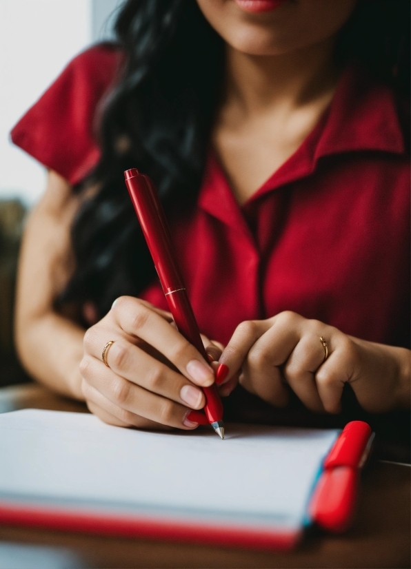 Lip, Hand, Eyewear, Dress, Finger, Office Supplies