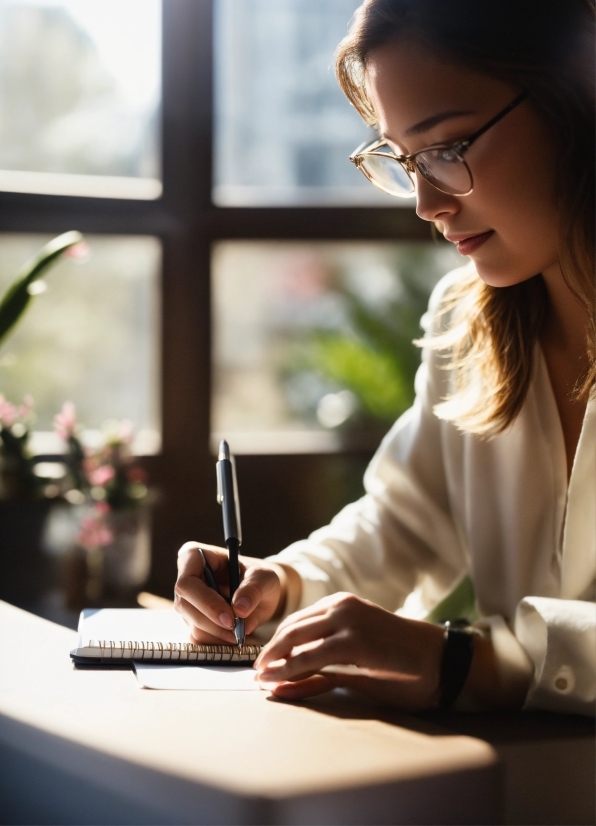 Glasses, Table, Vision Care, Eyewear, Writing Implement, Office Equipment