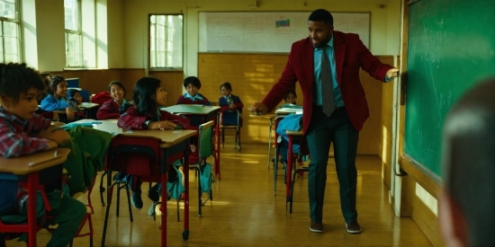 Table, Chair, Window, School Uniform, Adaptation, Leisure