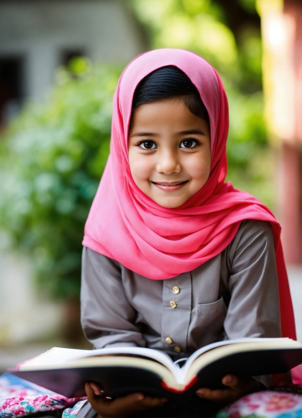 Face, Smile, Eye, Happy, Book, Headgear