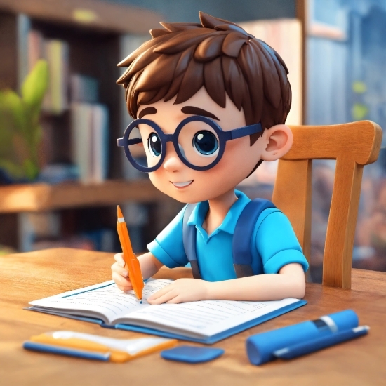 Glasses, Hand, Table, Vision Care, Eyewear, Cartoon