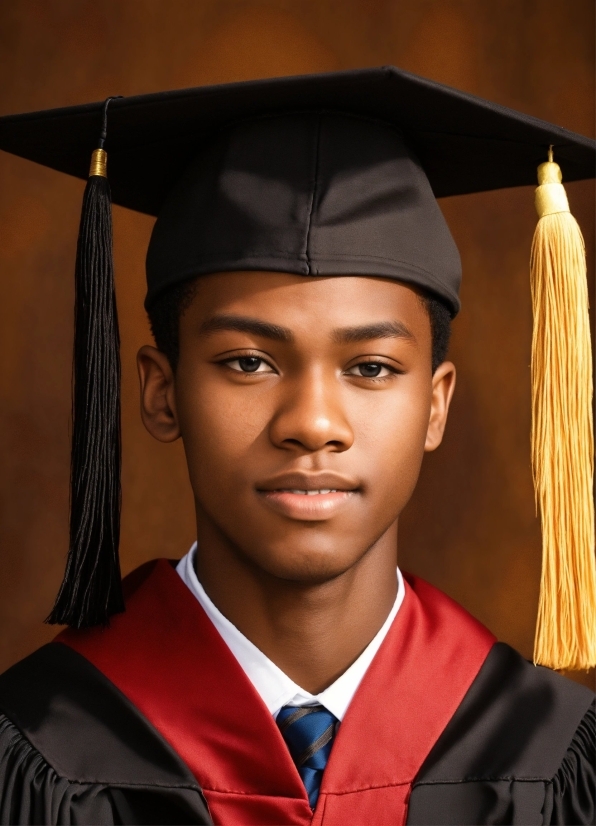 Eye, Facial Expression, Scholar, Academic Dress, Black, Mortarboard