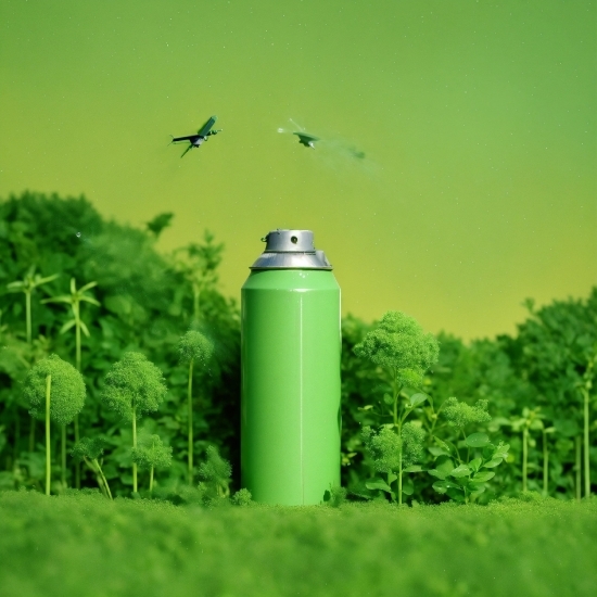 Bird, Liquid, Plant, Tree, Grass, Cylinder