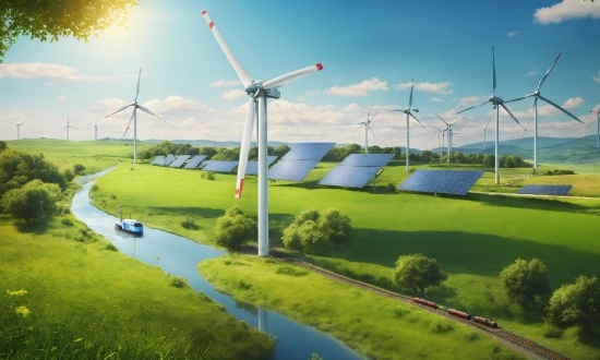 Sky, Cloud, Windmill, Ecoregion, Plant, Wind Farm