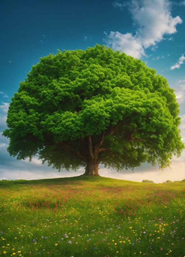 Cloud, Sky, Plant, Light, Green, Natural Landscape