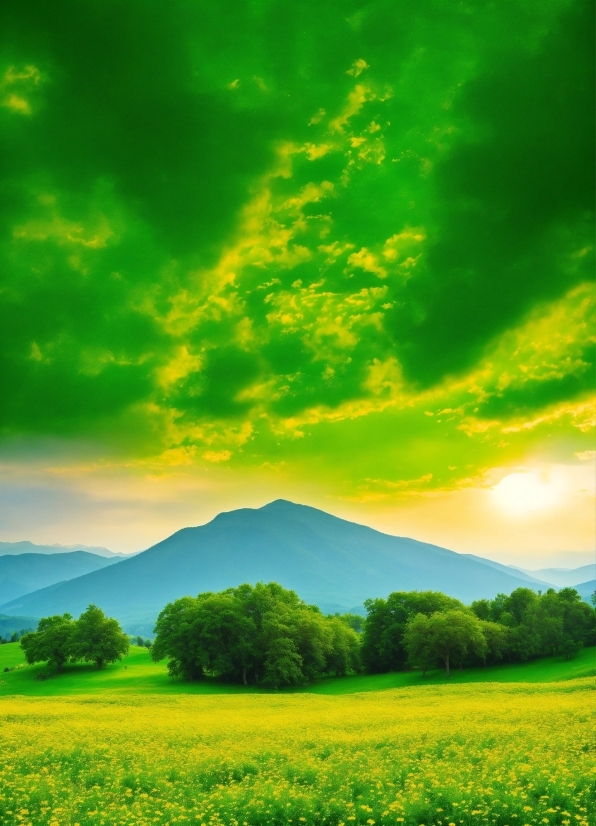 Cloud, Sky, Atmosphere, Daytime, Green, Ecoregion