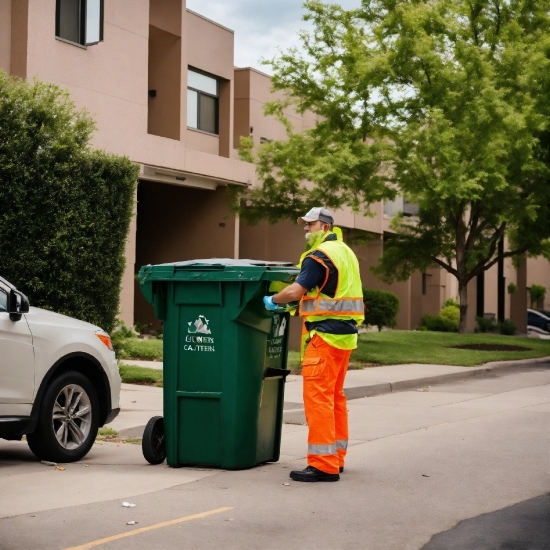 Waste Container, Waste Containment, Tire, Plant, Building, Wheel