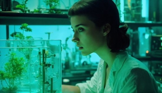 Green, Plant, Gas, Black Hair, Eyelash, Science