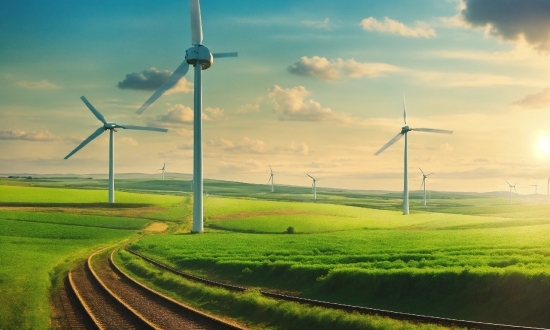 Sky, Cloud, Windmill, Atmosphere, Daytime, Ecoregion