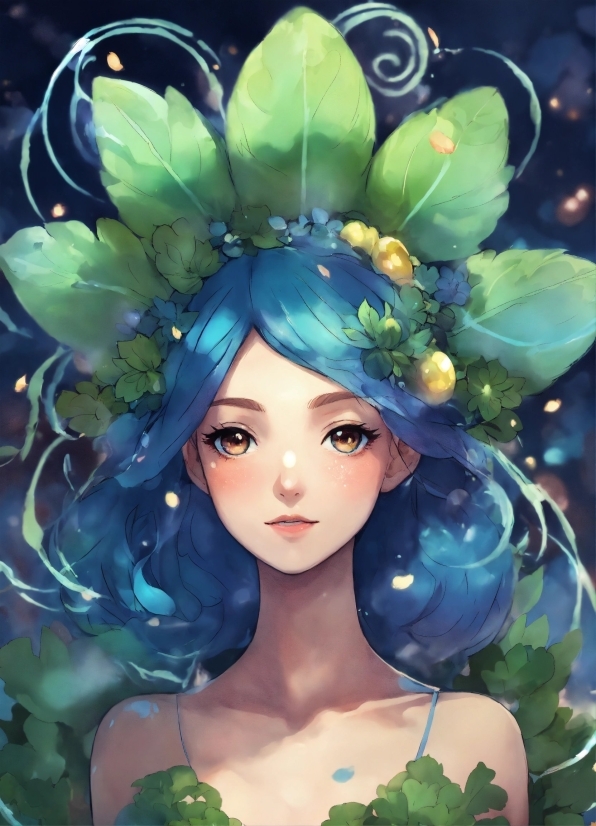 Hair, Plant, Green, Eye, Dress, Botany