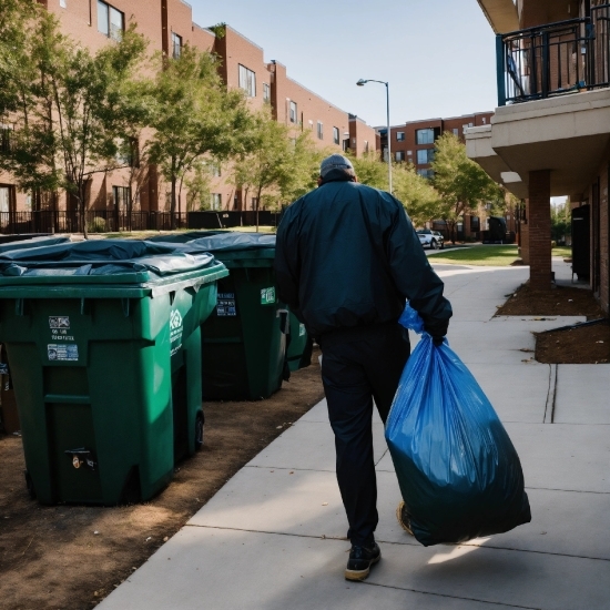 Waste Container, Sky, Green, Azure, Blue, Waste Containment