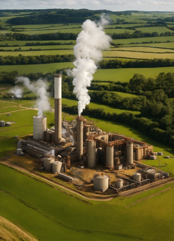 Plant, Tree, Pollution, Landscape, Sky, Power Station