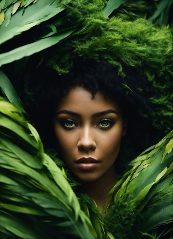 Hair, Eyebrow, Green, Leaf, Nature, Botany