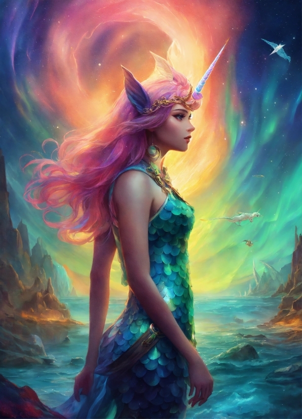 Mythical Creature, Nature, Cartoon, Flash Photography, Art, Cg Artwork