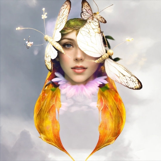 Pollinator, Eyelash, Headgear, Insect, Art, Feather