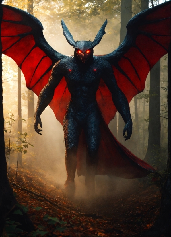 Cartoon, Art, Cg Artwork, Supernatural Creature, Cape, Wing