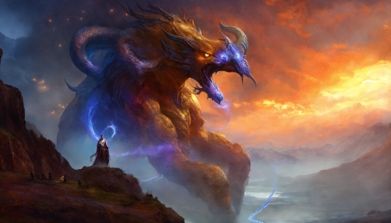 Mythical Creature, Art, Geological Phenomenon, Cg Artwork, Supernatural Creature, Electric Blue